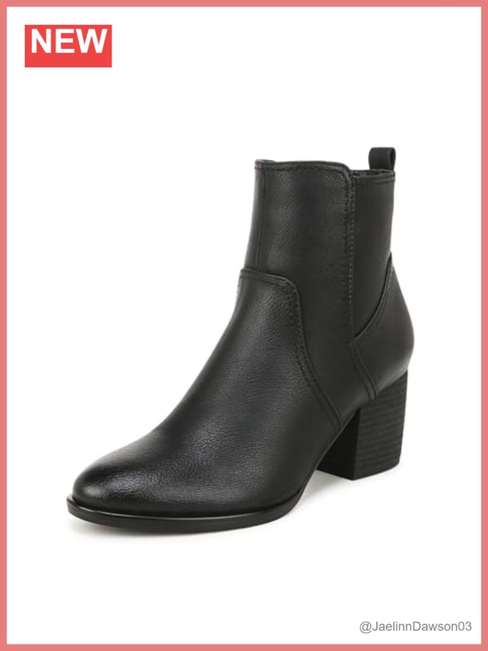 Naturalizer Ultima Ankle Bootie Block Heel Side Zip